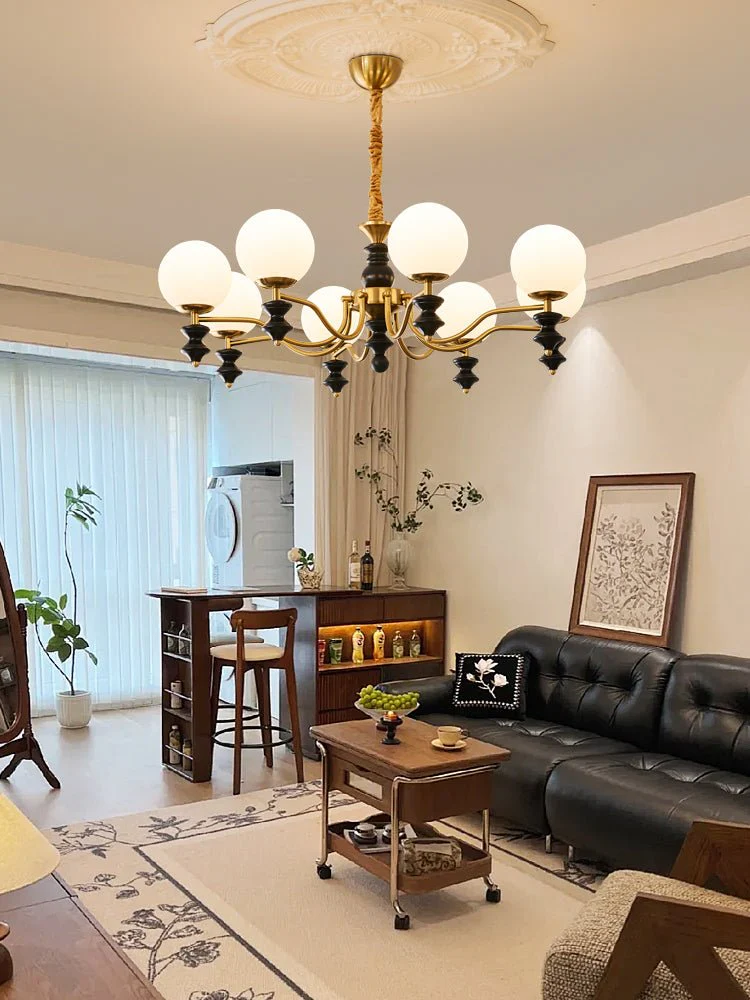Ordore Traditional Elegance Vintage Wood Chandelier - Image 29
