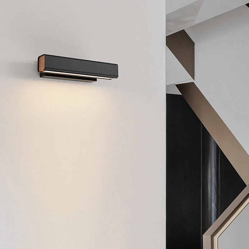 Orin Modern Rectangles Metal Rotatable Wall Lamp, Black/White - Image 14
