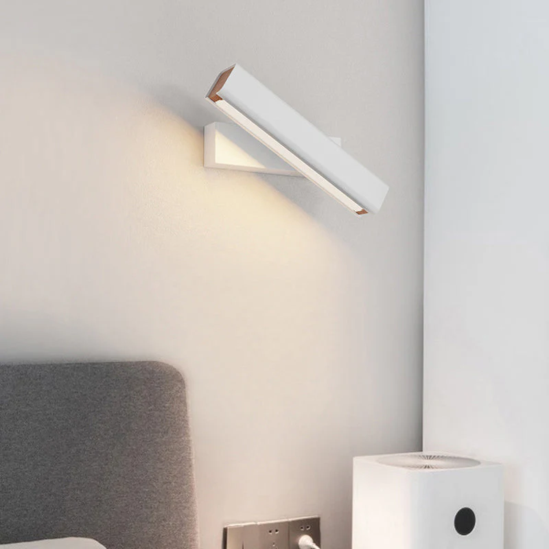 Orin Modern Rectangles Metal Rotatable Wall Lamp, Black/White - Image 16