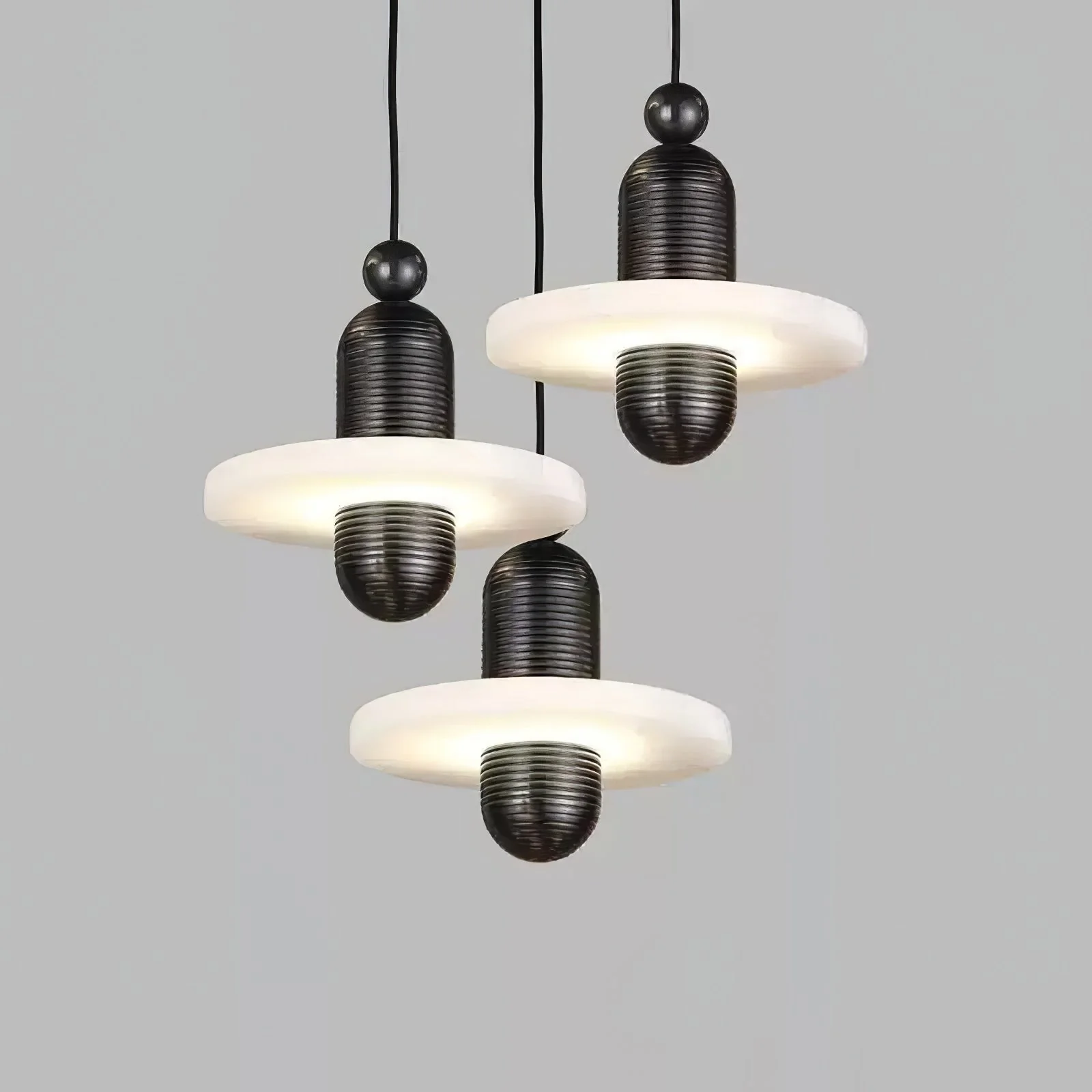 Orion Brushed Brass Alabaster Pendant Light - Image 13
