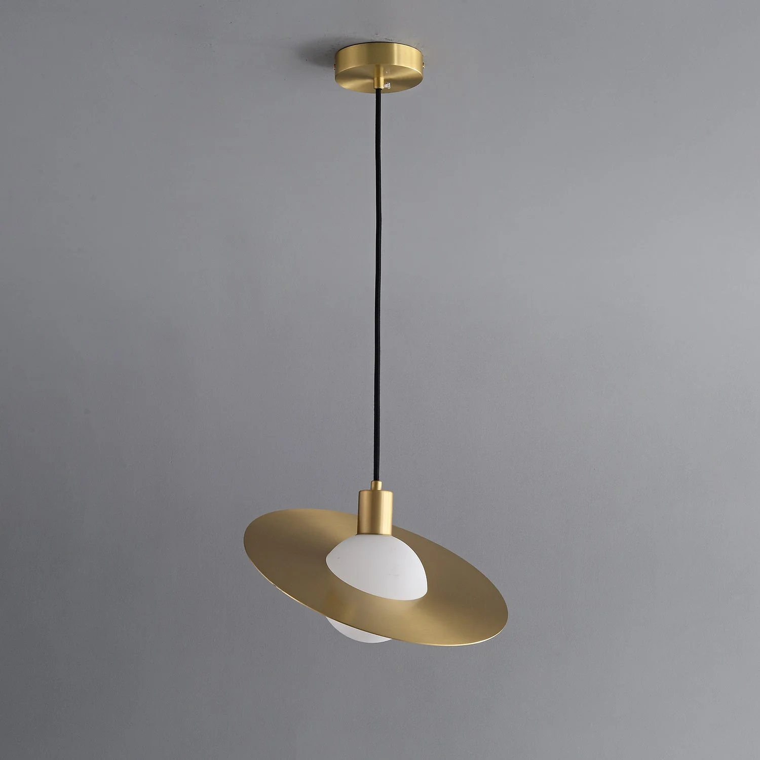 Orionis Premium Nordic Art Brass Glass Pendant Lamp - Image 4