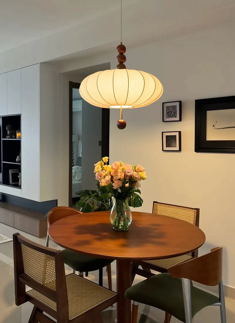 Orla Vintage Fabric Pendant Light - Image 22