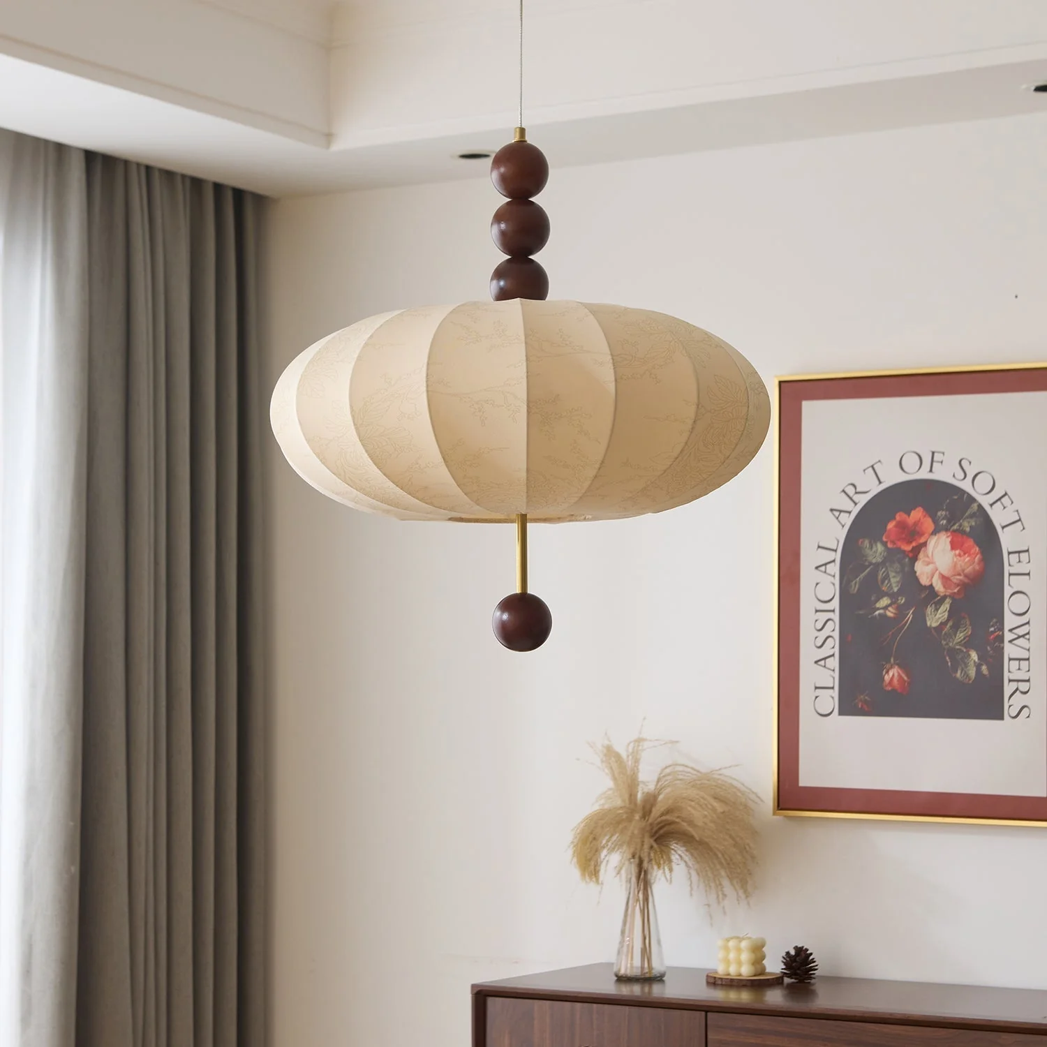 Orla Vintage Fabric Pendant Light - Image 29