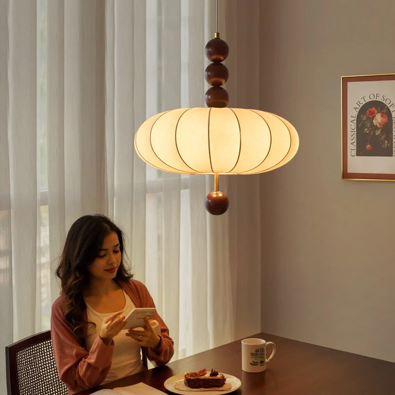 Orla Vintage Fabric Pendant Light - Image 4