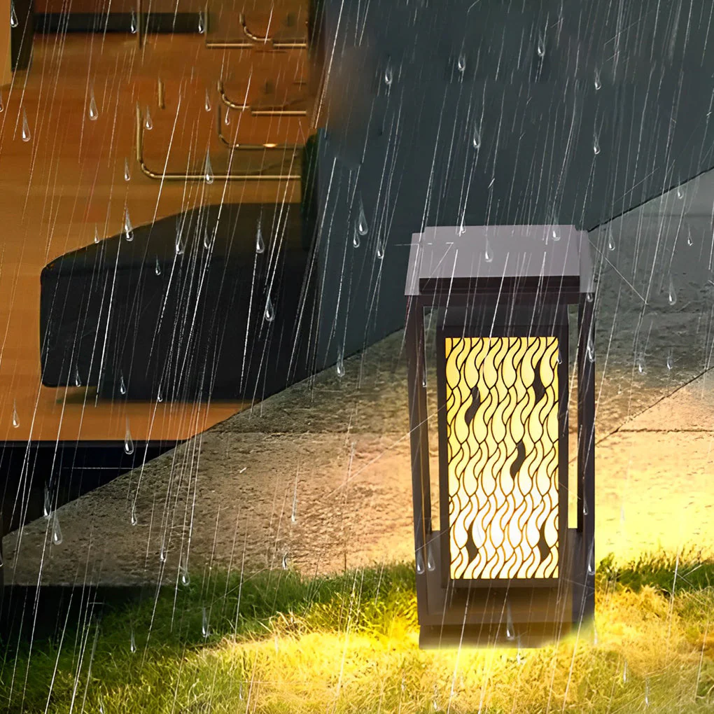 Orlena Vintage Landscape Marble Outdoor Pathway Lawn Lamp - Image 2