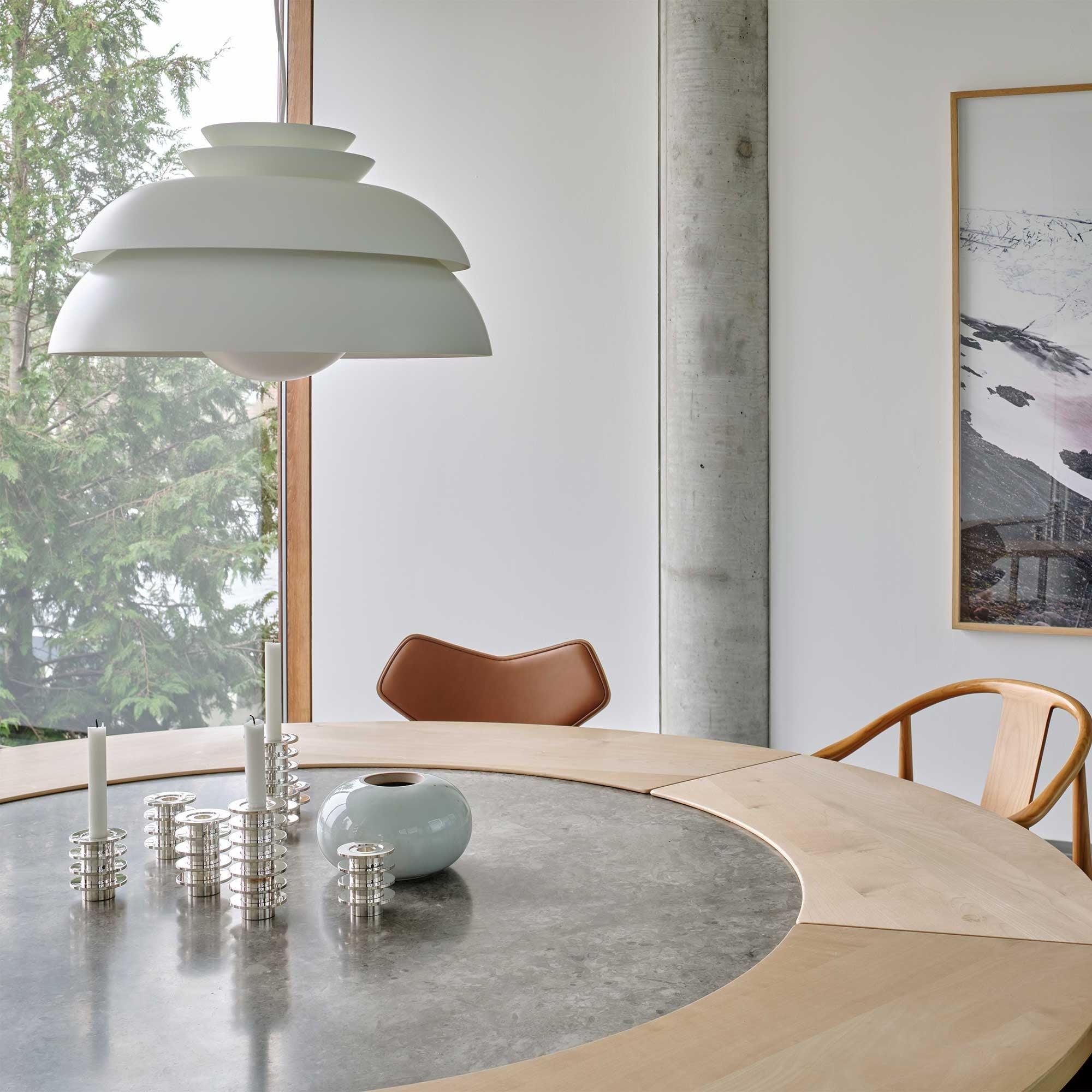 Orlenna White Scandinavian Pendant Lamp - Image 13