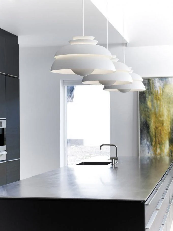 Orlenna White Scandinavian Pendant Lamp - Image 27
