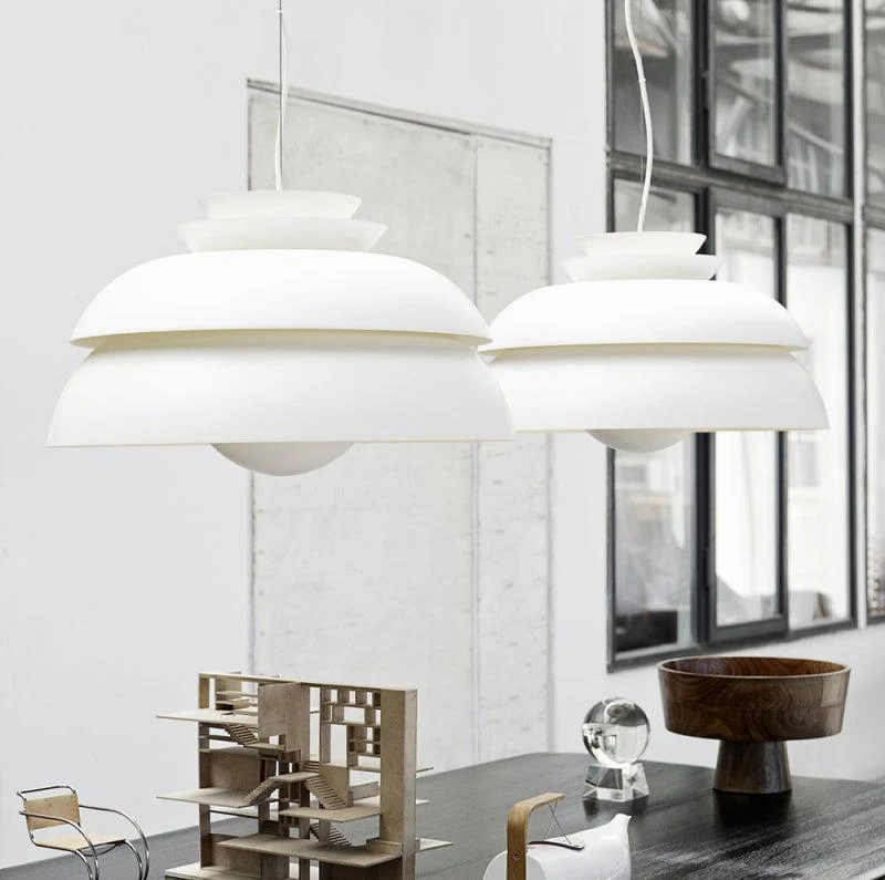 Orlenna White Scandinavian Pendant Lamp - Image 29
