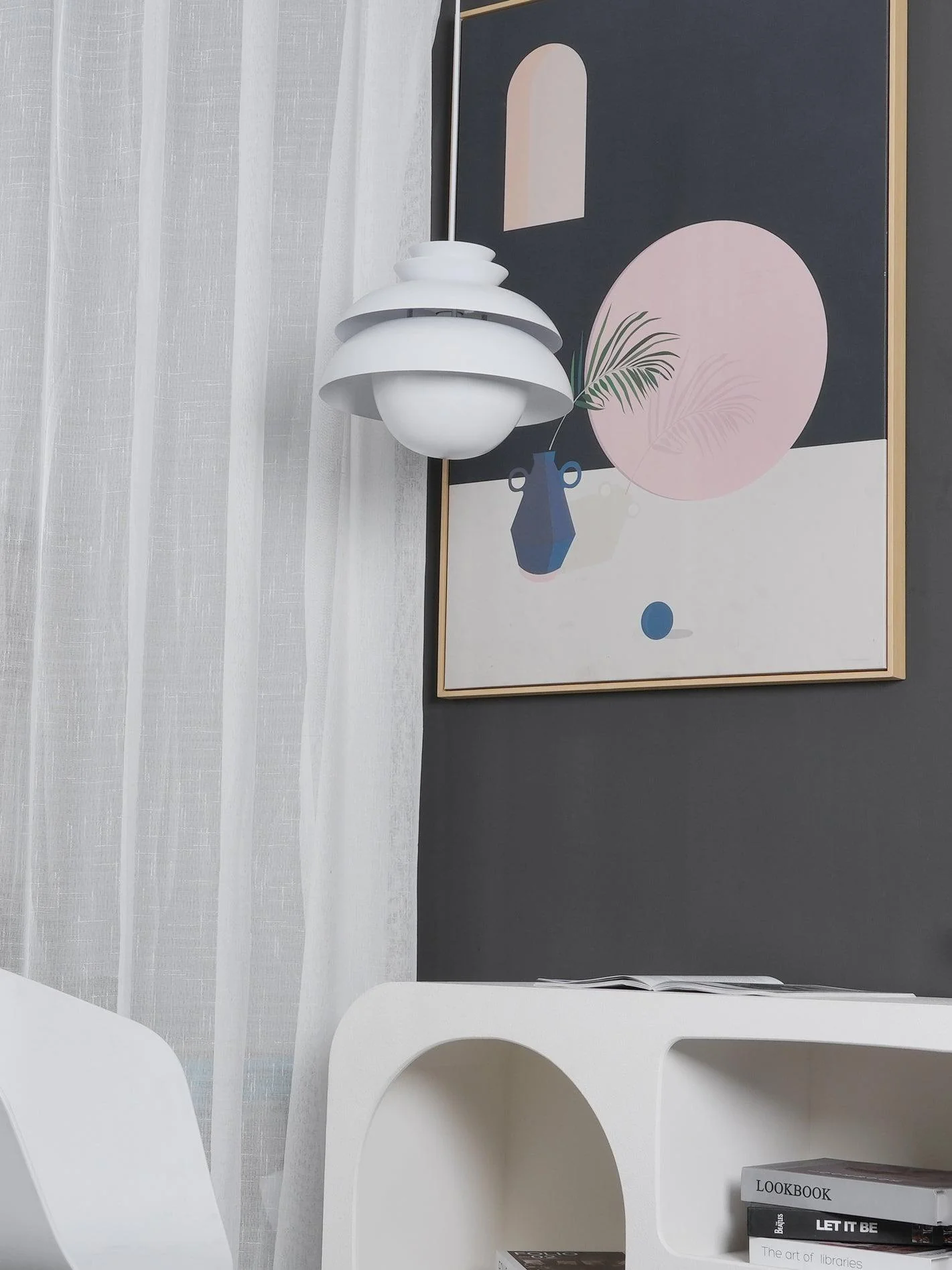 Orlenna White Scandinavian Pendant Lamp - Image 36