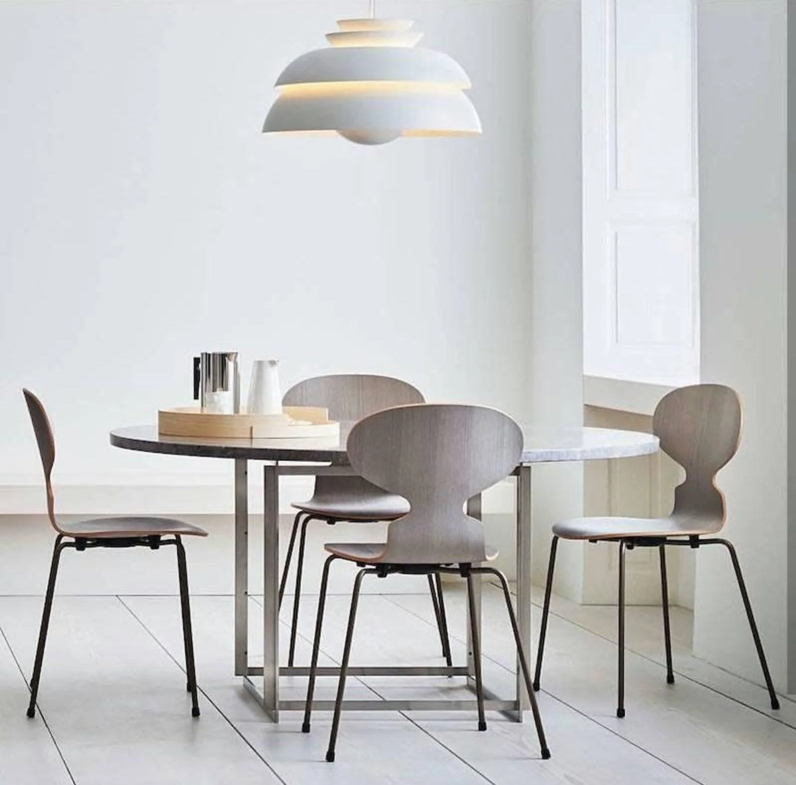Orlenna White Scandinavian Pendant Lamp - Image 5