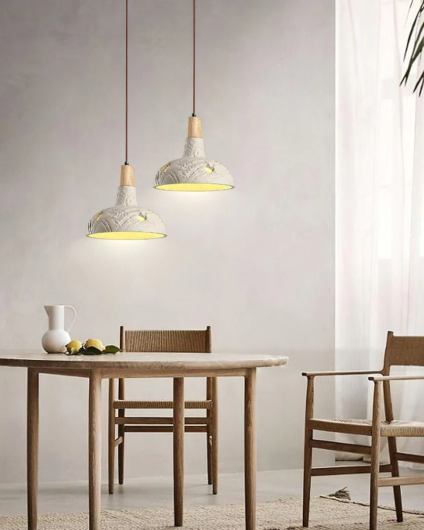 Ormarion Nordic Art Carve Cement Pendant Lamp - Image 14