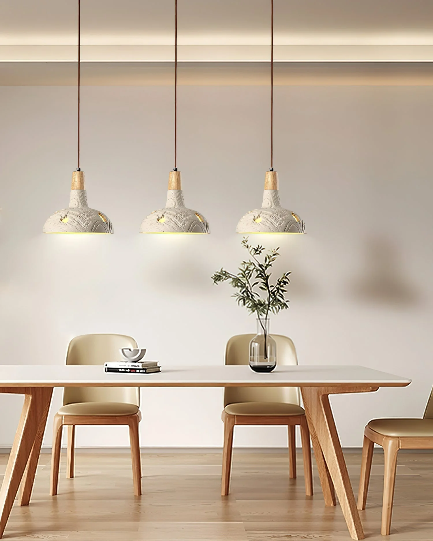 Ormarion Nordic Art Carve Cement Pendant Lamp - Image 5