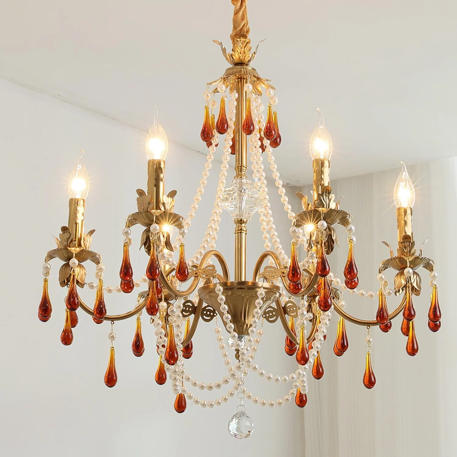 Ormirara Postmodern Luxury Amber Crystal Chandelier - Image 18