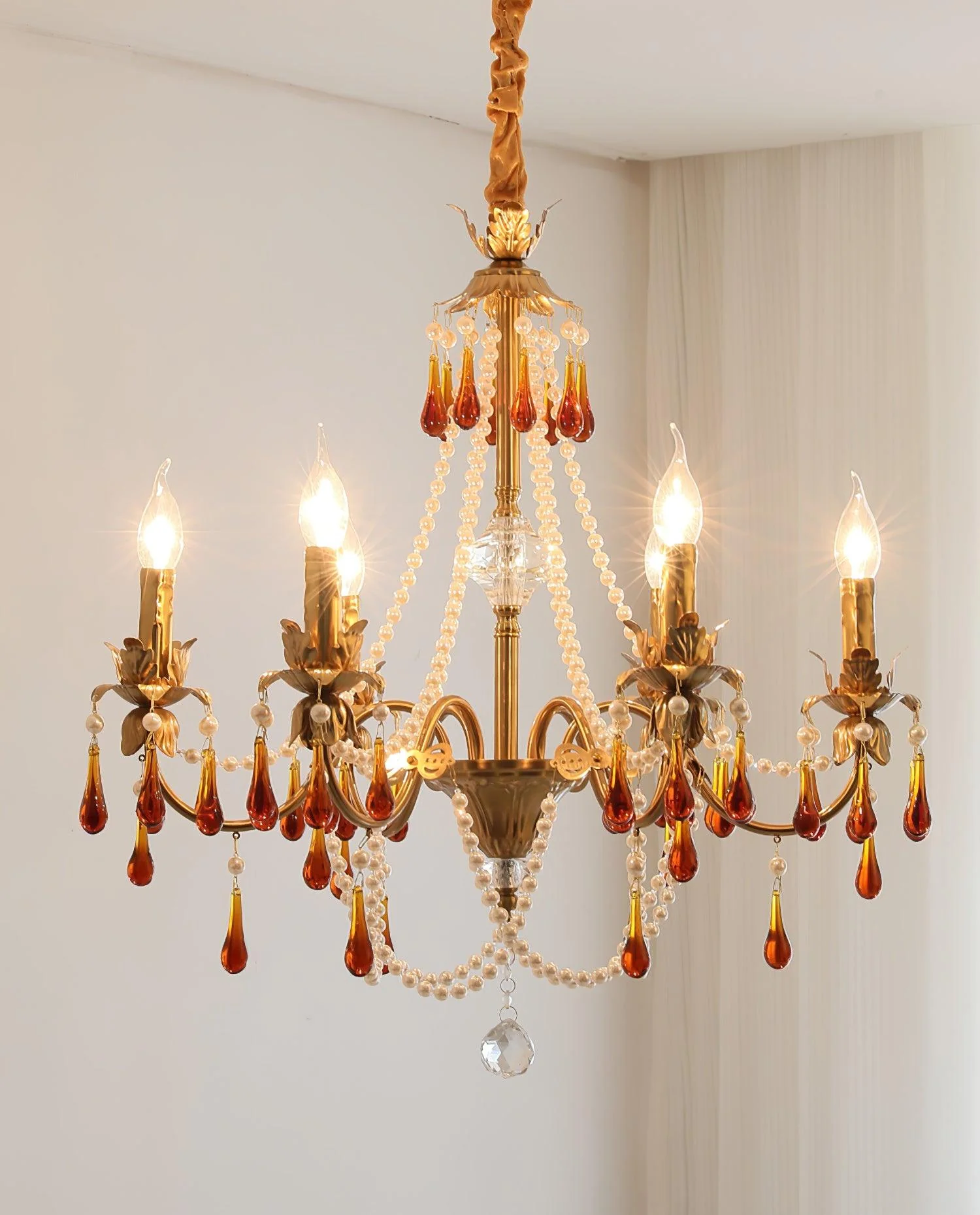 Ormirara Postmodern Luxury Amber Crystal Chandelier - Image 20