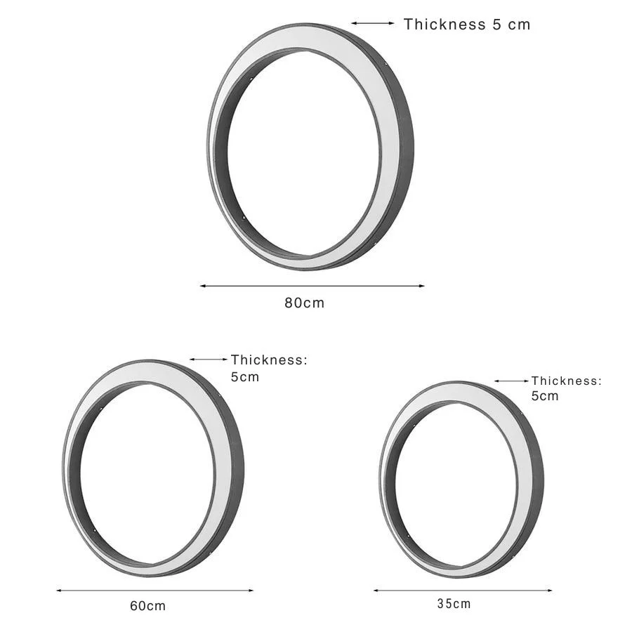 Oron Circular Moon Modern Steel Outdoor Wall Lights - Image 15