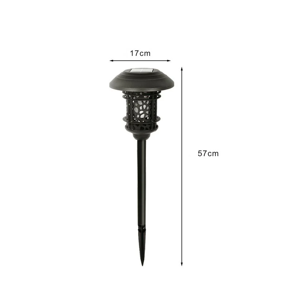 Orson Hollow LED Flame Modern Solar Lawn Lights - Image 6