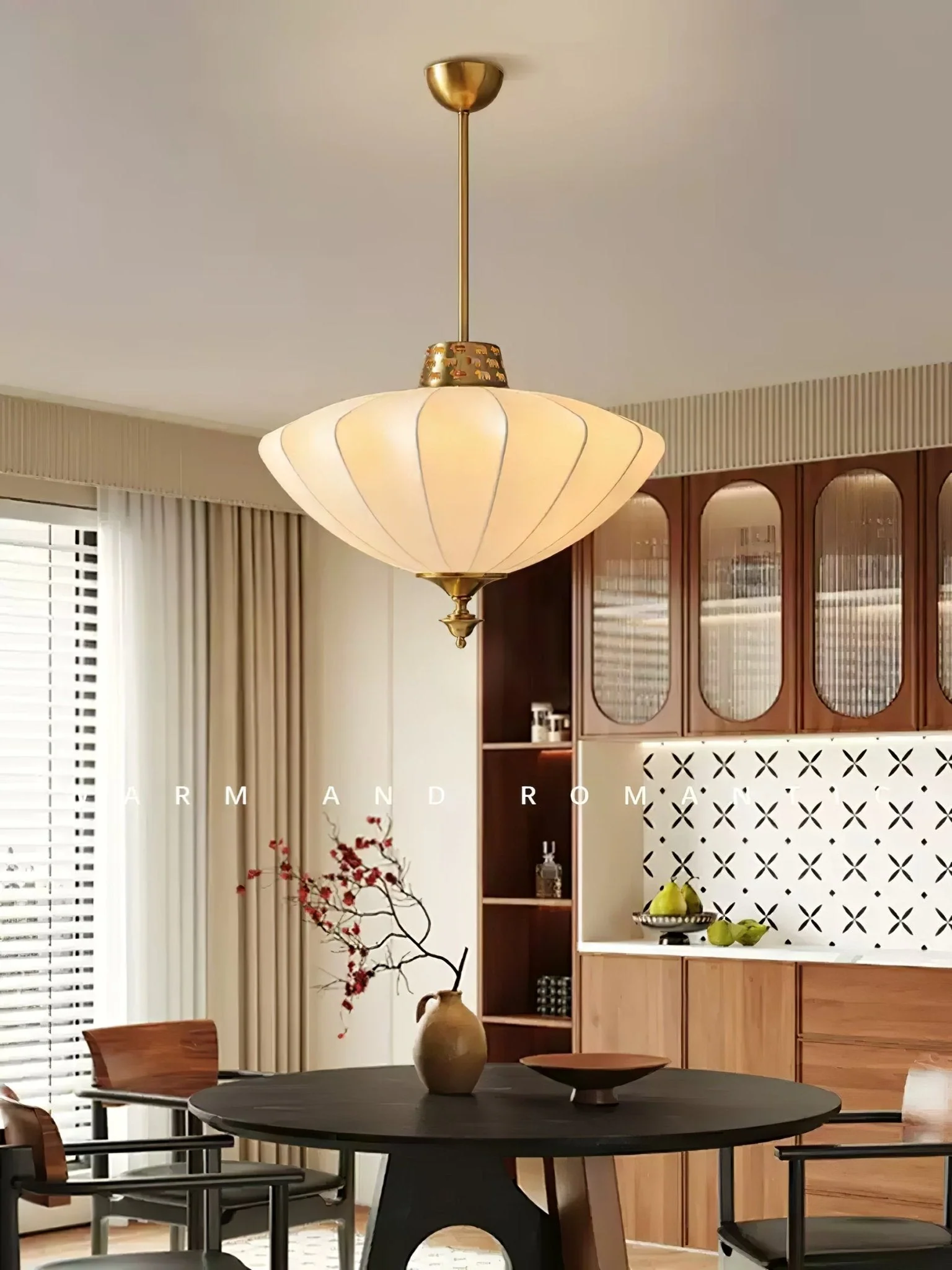 Ortalara Elegance Vintage Bloom Silk Pendant Lamp - Image 10
