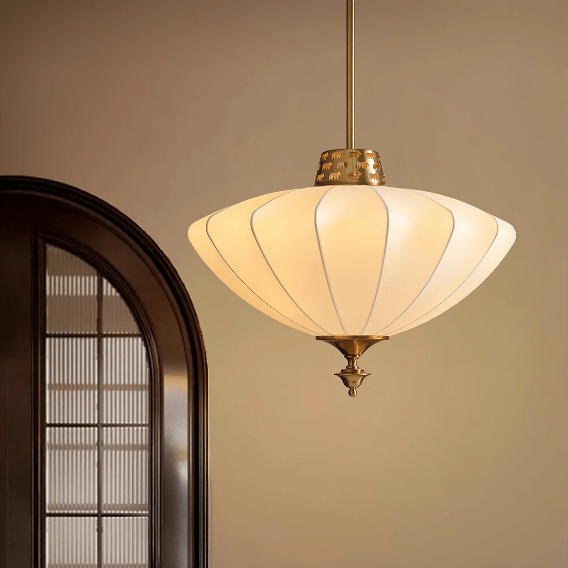 Ortalara Elegance Vintage Bloom Silk Pendant Lamp - Image 12