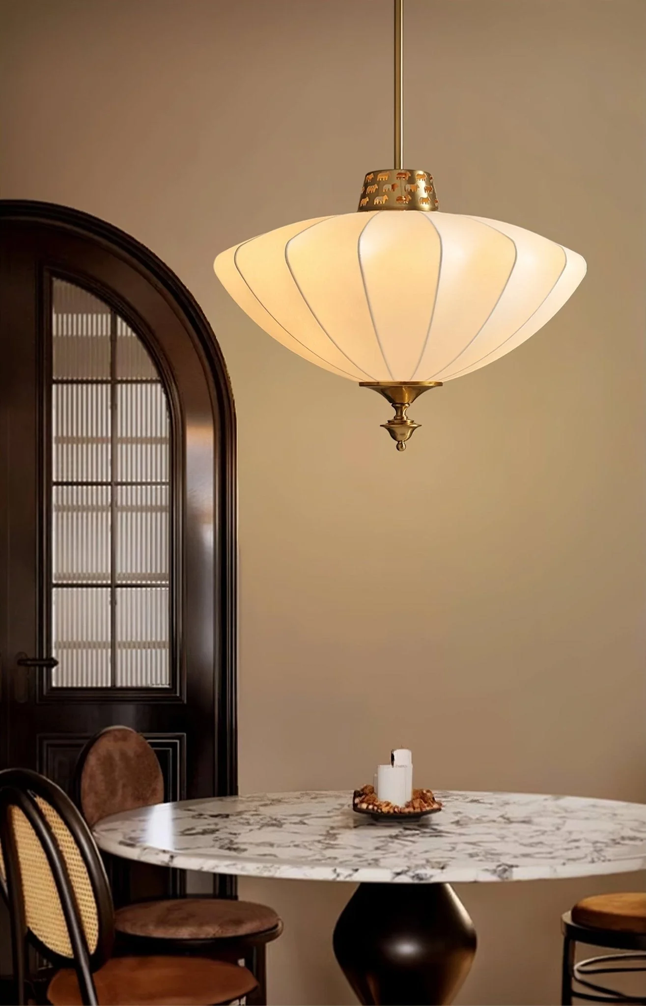 Ortalara Elegance Vintage Bloom Silk Pendant Lamp - Image 14