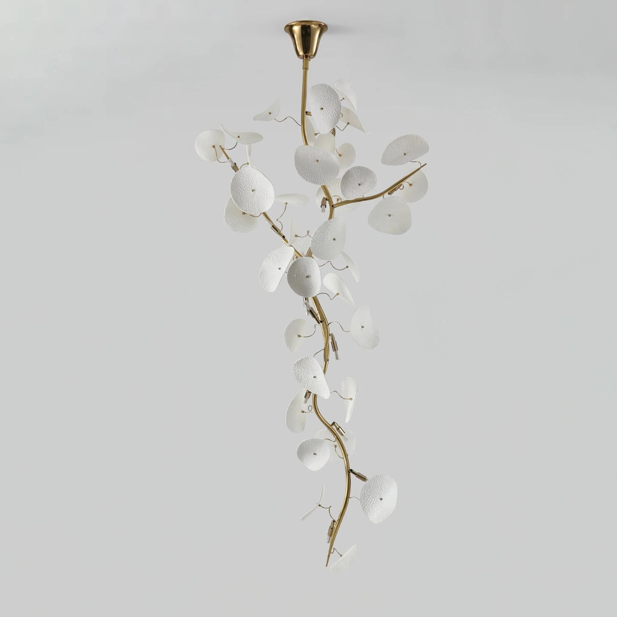 Orthair Branch Ceramic Brass Chandelier - Image 14