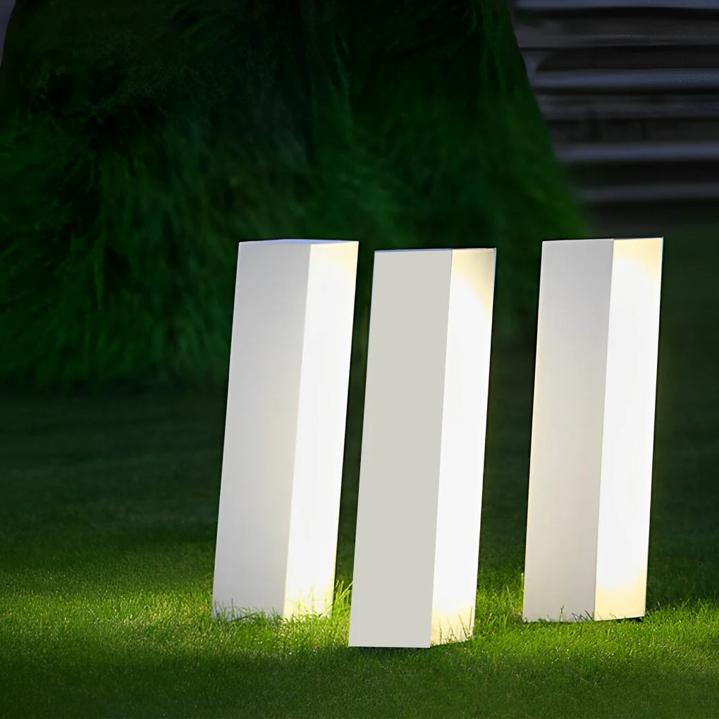 Orv Artistic Cuboid Inclined LED Steel Outdoor Lawn Lamp - Image 3