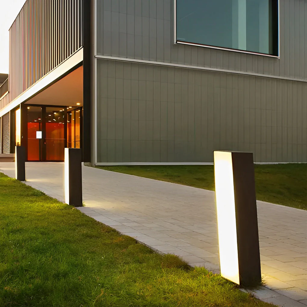 Orv Artistic Cuboid Inclined LED Steel Outdoor Lawn Lamp - Image 4
