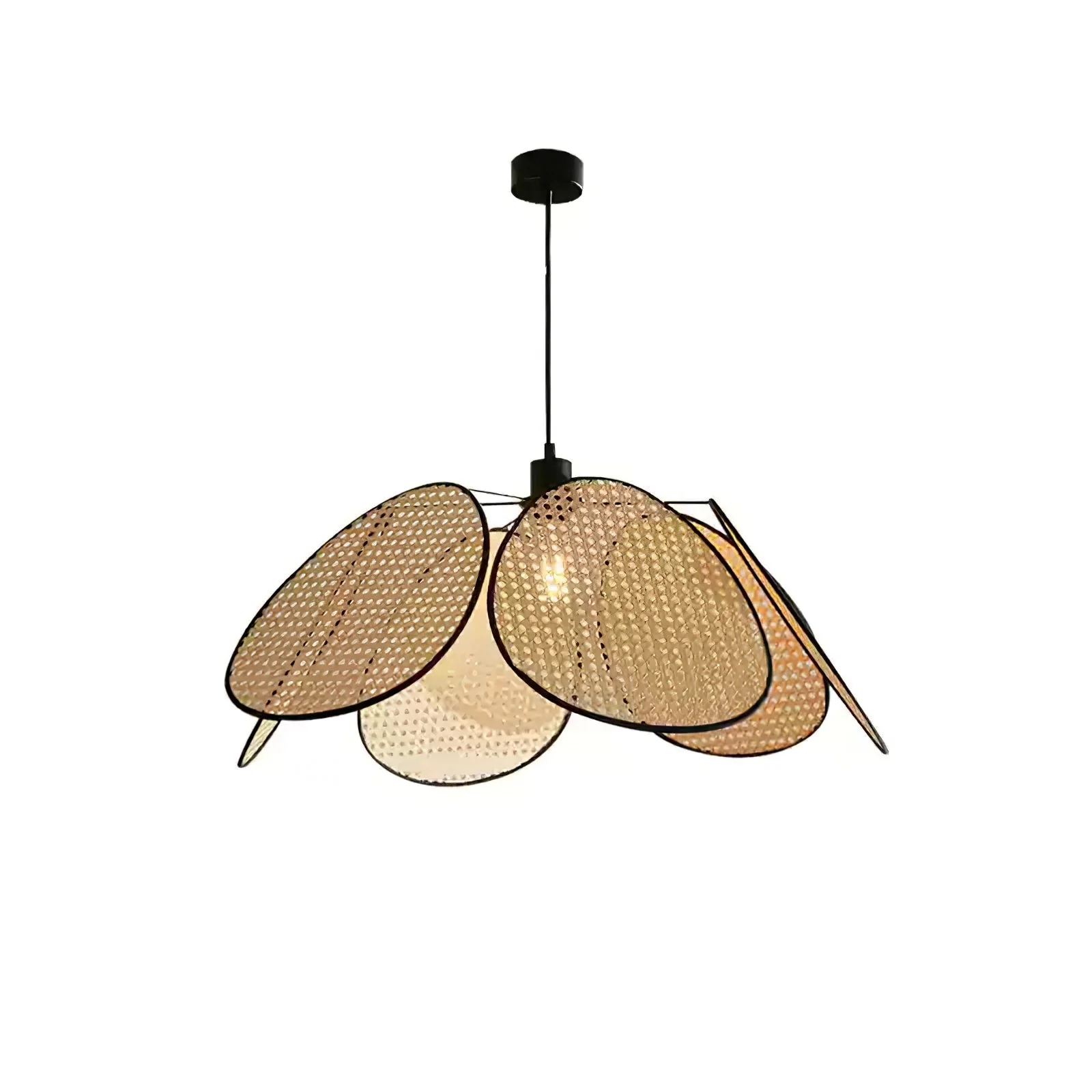 Orvara Blossom Petal Rattan Pendant Lamp - Image 9