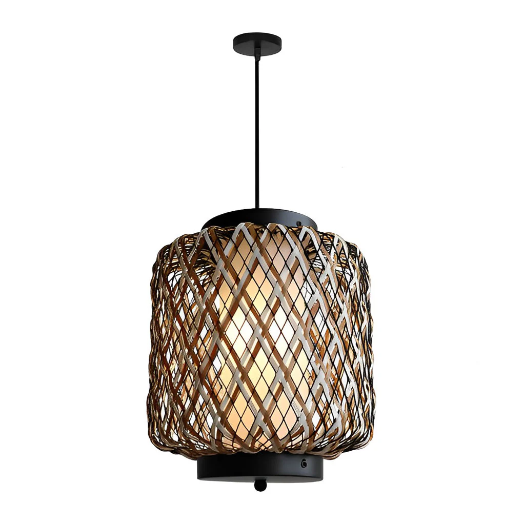 Orvee Rustic Modern Rattan Outdoor Pendants Lights - Image 4