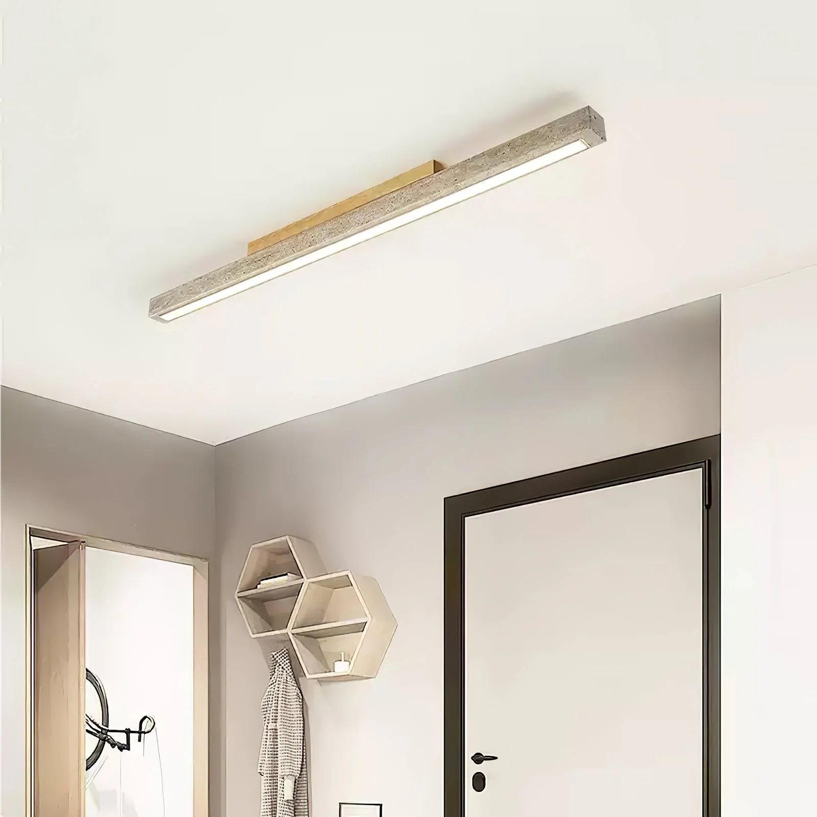 Orvenarae Minimalist Travertine Linear Light - Image 12