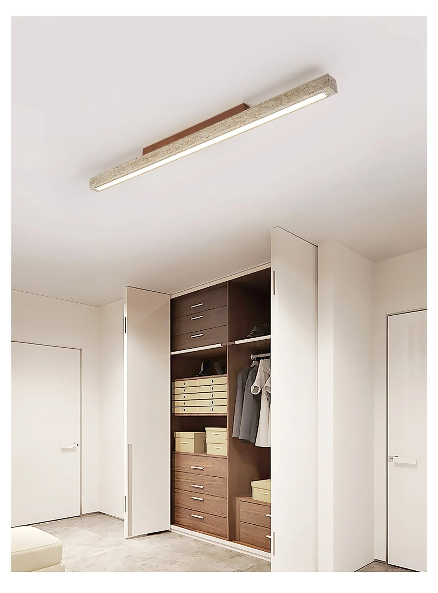 Orvenarae Minimalist Travertine Linear Light - Image 23