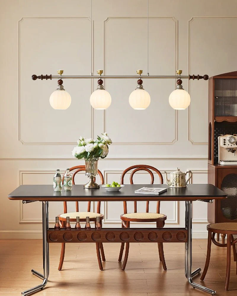 Otheia Elegance Vintage Linear Wood Pendant Lamp - Image 15