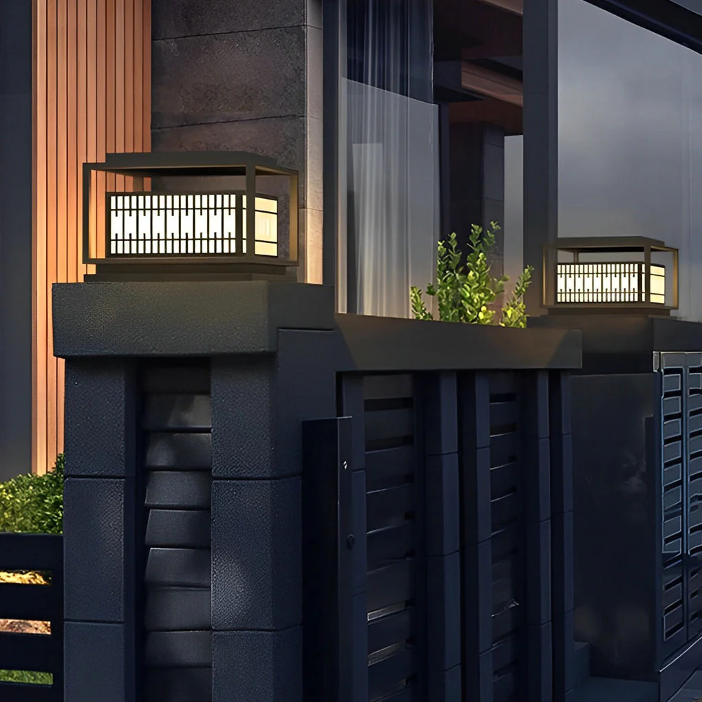 Otis Vintage Traditional Galvanized Steel Outdoor Pillar Lights