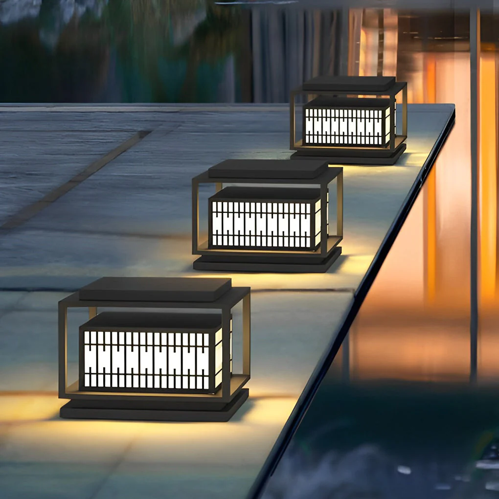 Otis Vintage Traditional Galvanized Steel Outdoor Pillar Lights - Image 2