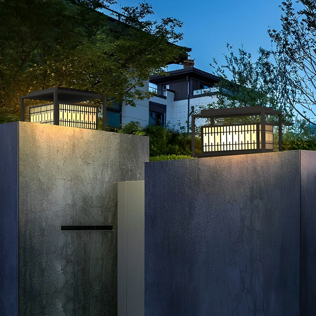 Otis Vintage Traditional Galvanized Steel Outdoor Pillar Lights - Image 3