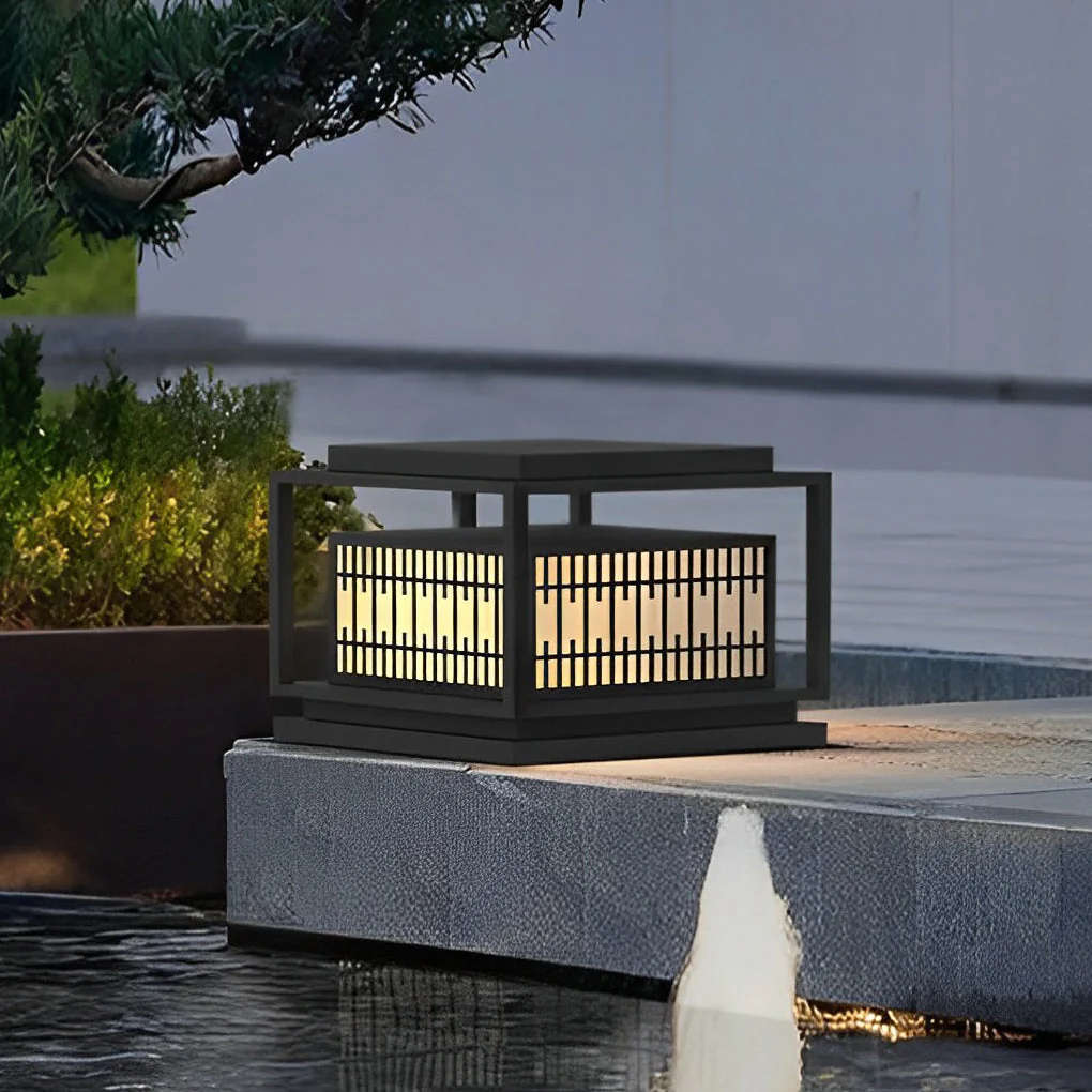 Otis Vintage Traditional Galvanized Steel Outdoor Pillar Lights - Image 6