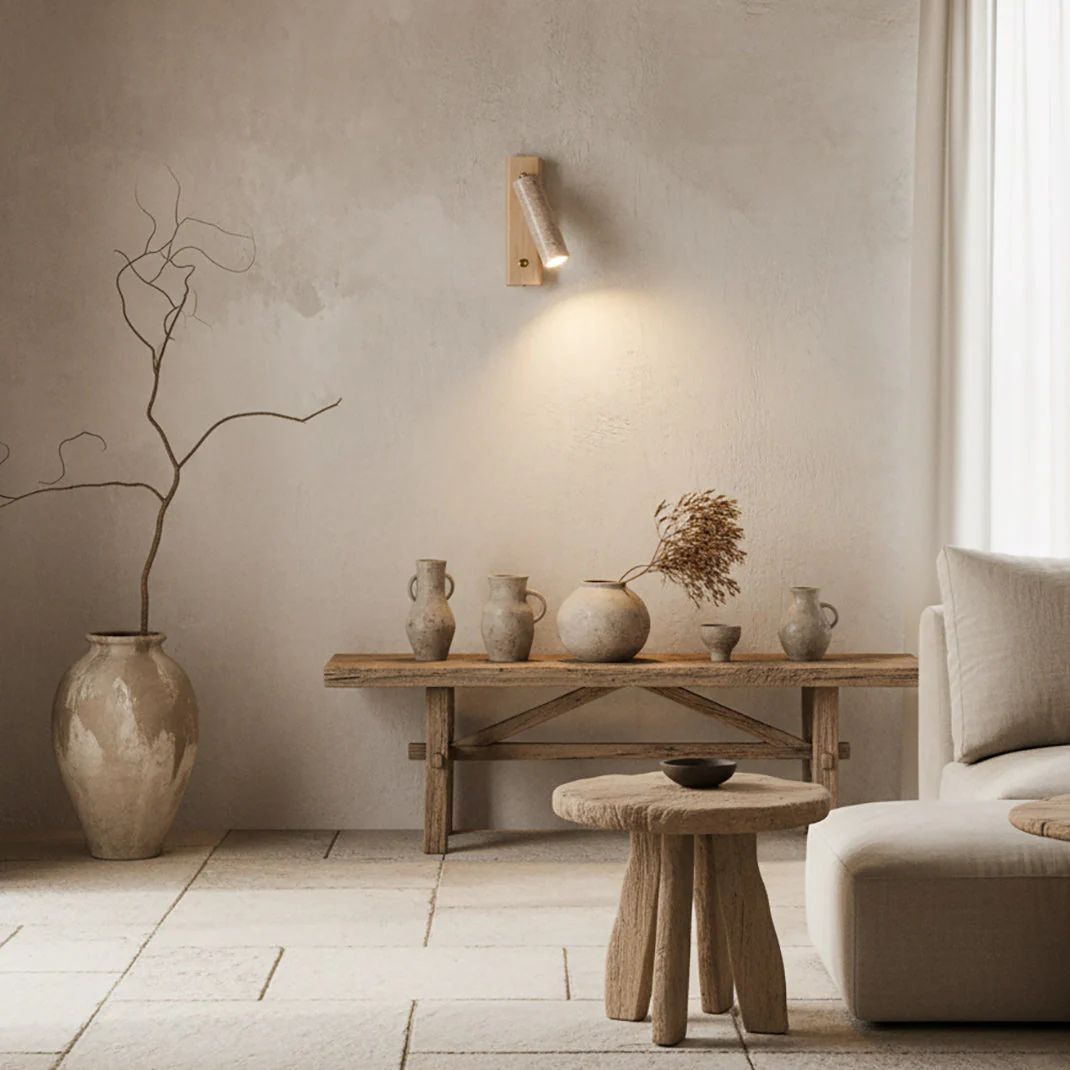 Ouglres Wabi-Sabi Travertine Wall Light - Image 4