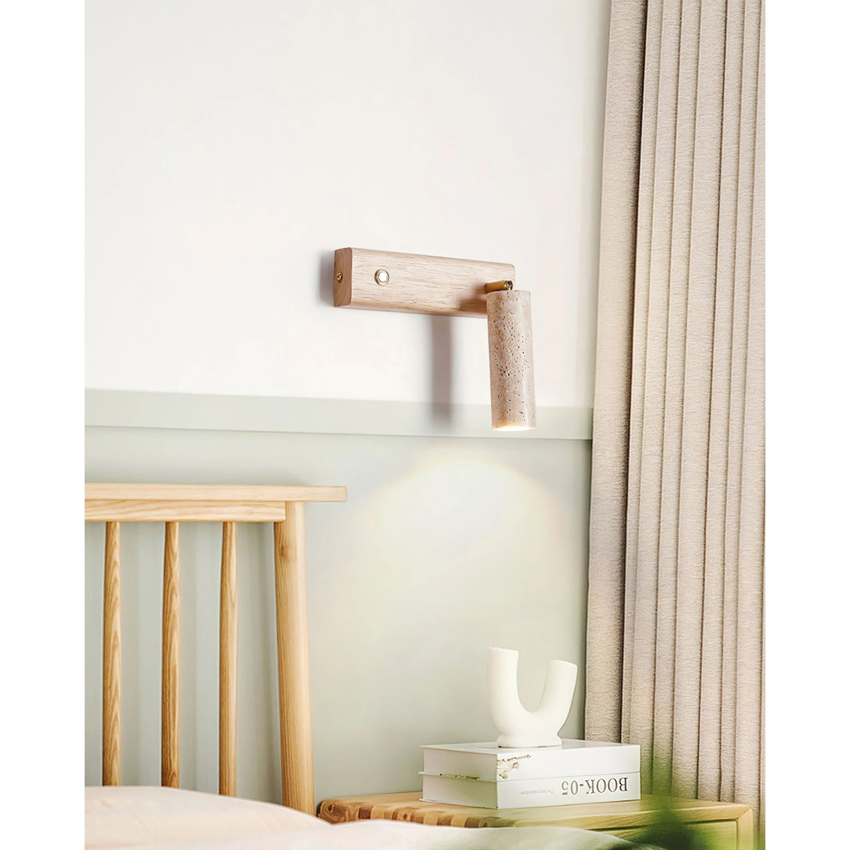 Ouglres Wabi-Sabi Travertine Wall Light - Image 8
