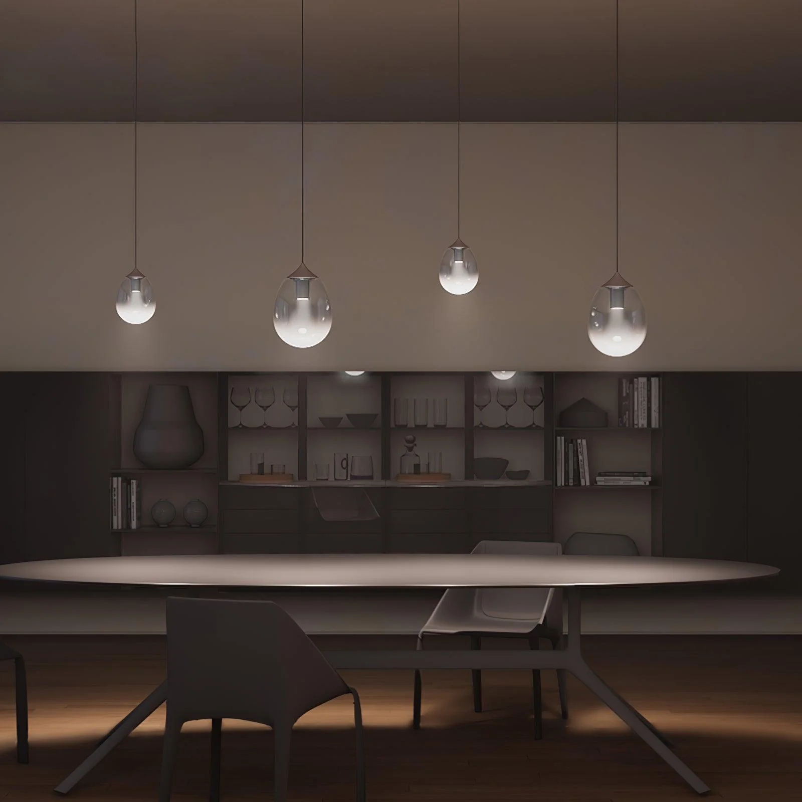 Ovoin Glass Artistic Pendant Light - Image 9