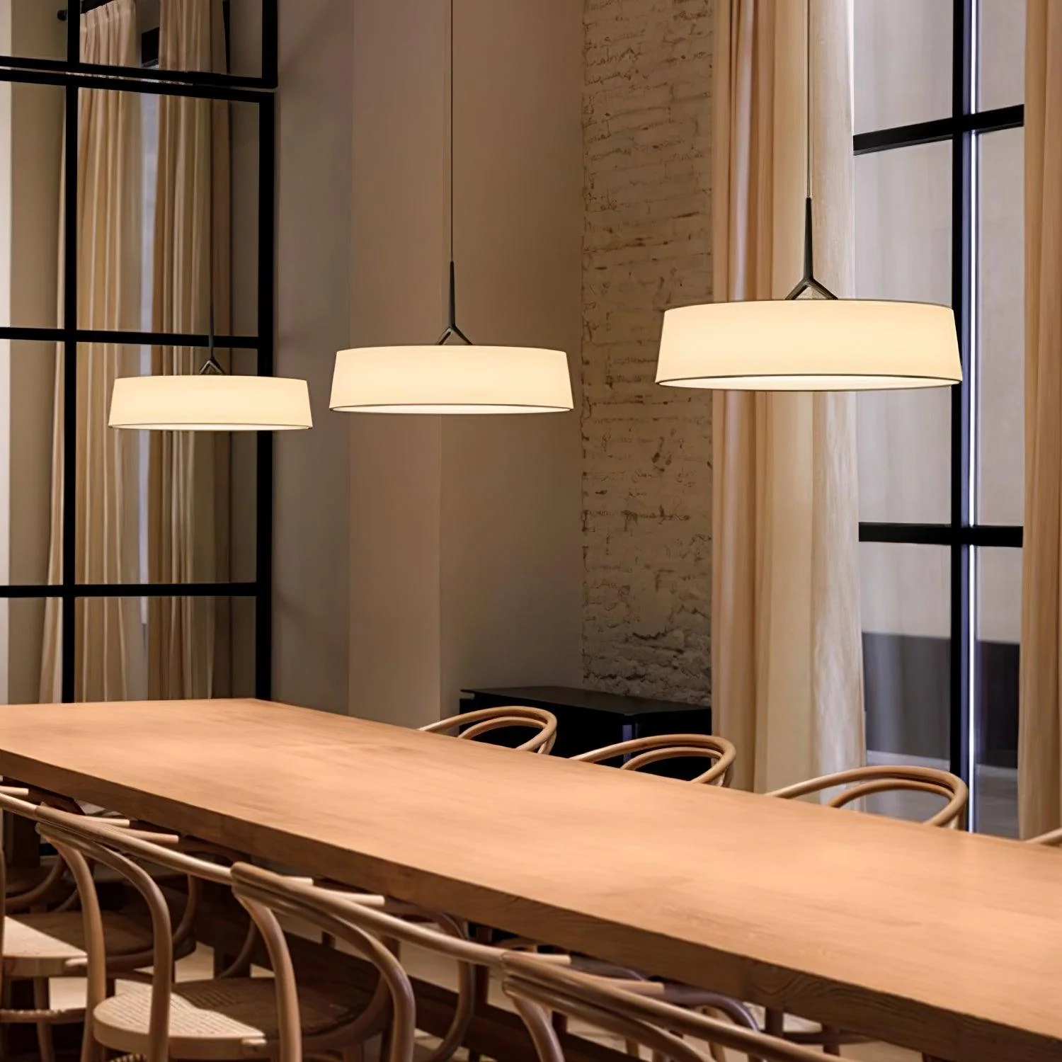 Ovynira Cylindrical Fabric Pendant Light - Image 14