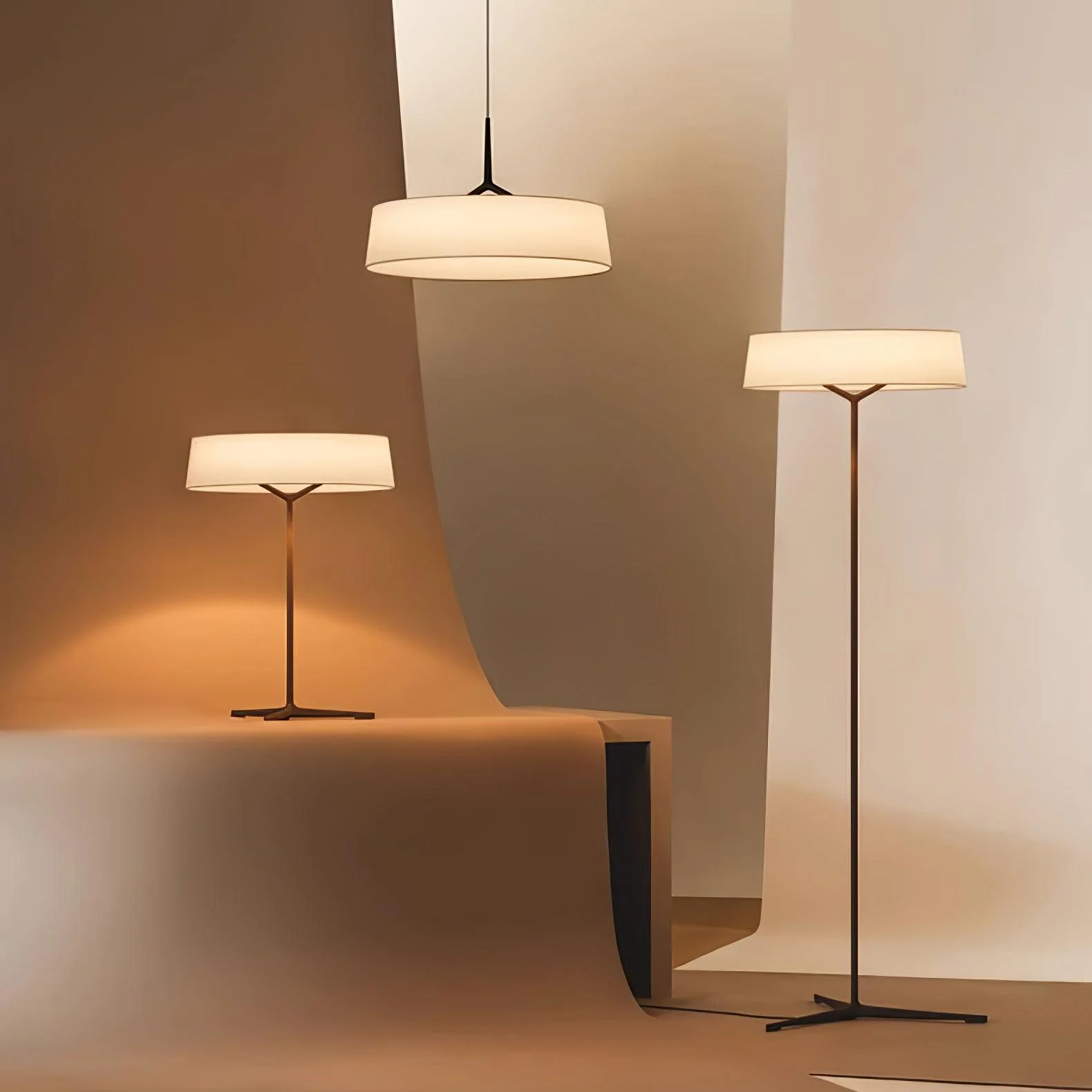 Ovynira Cylindrical Fabric Pendant Light - Image 16