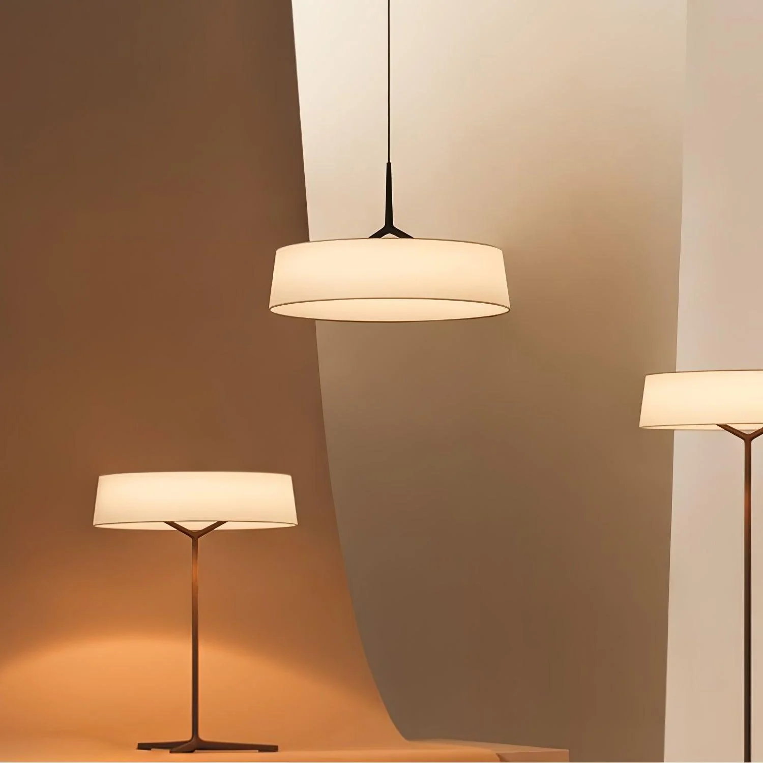 Ovynira Cylindrical Fabric Pendant Light - Image 18