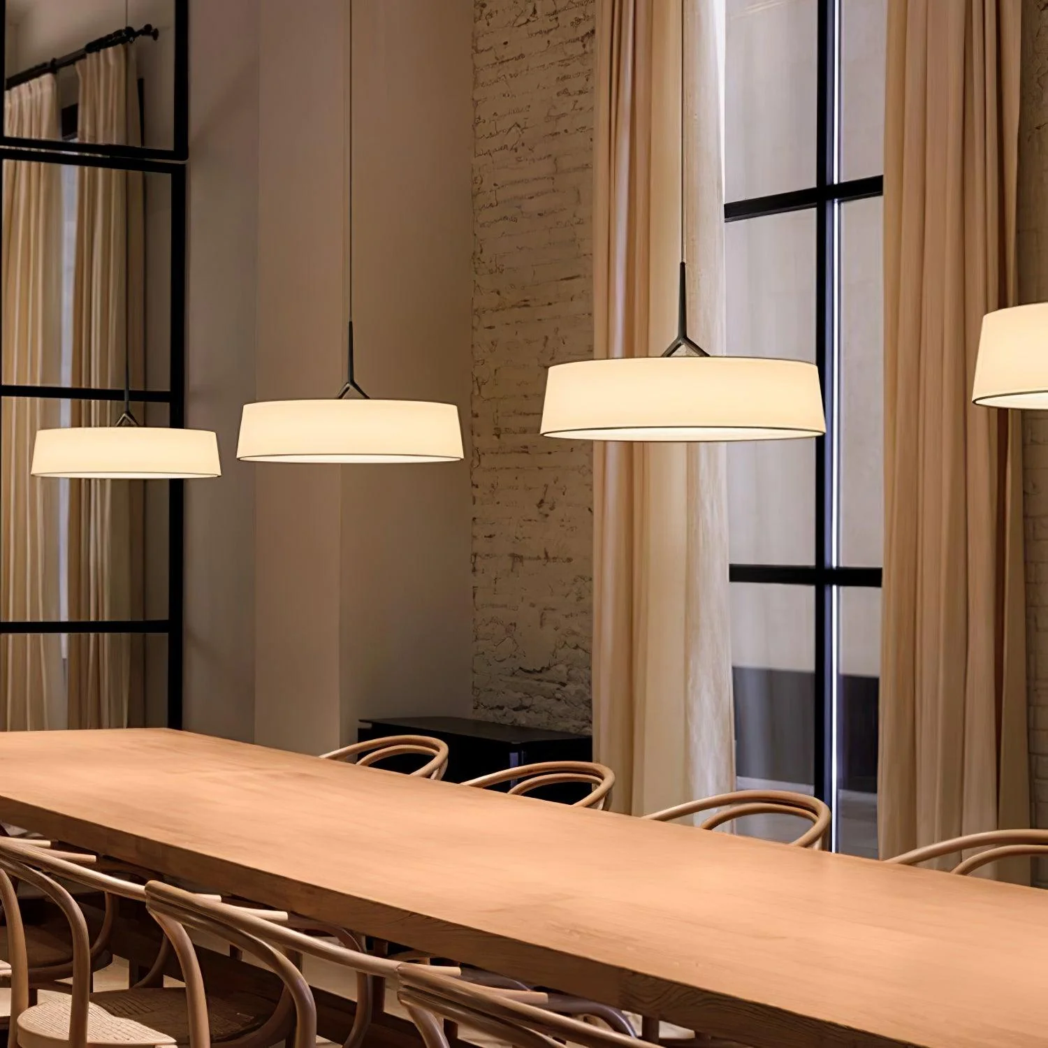 Ovynira Cylindrical Fabric Pendant Light - Image 19