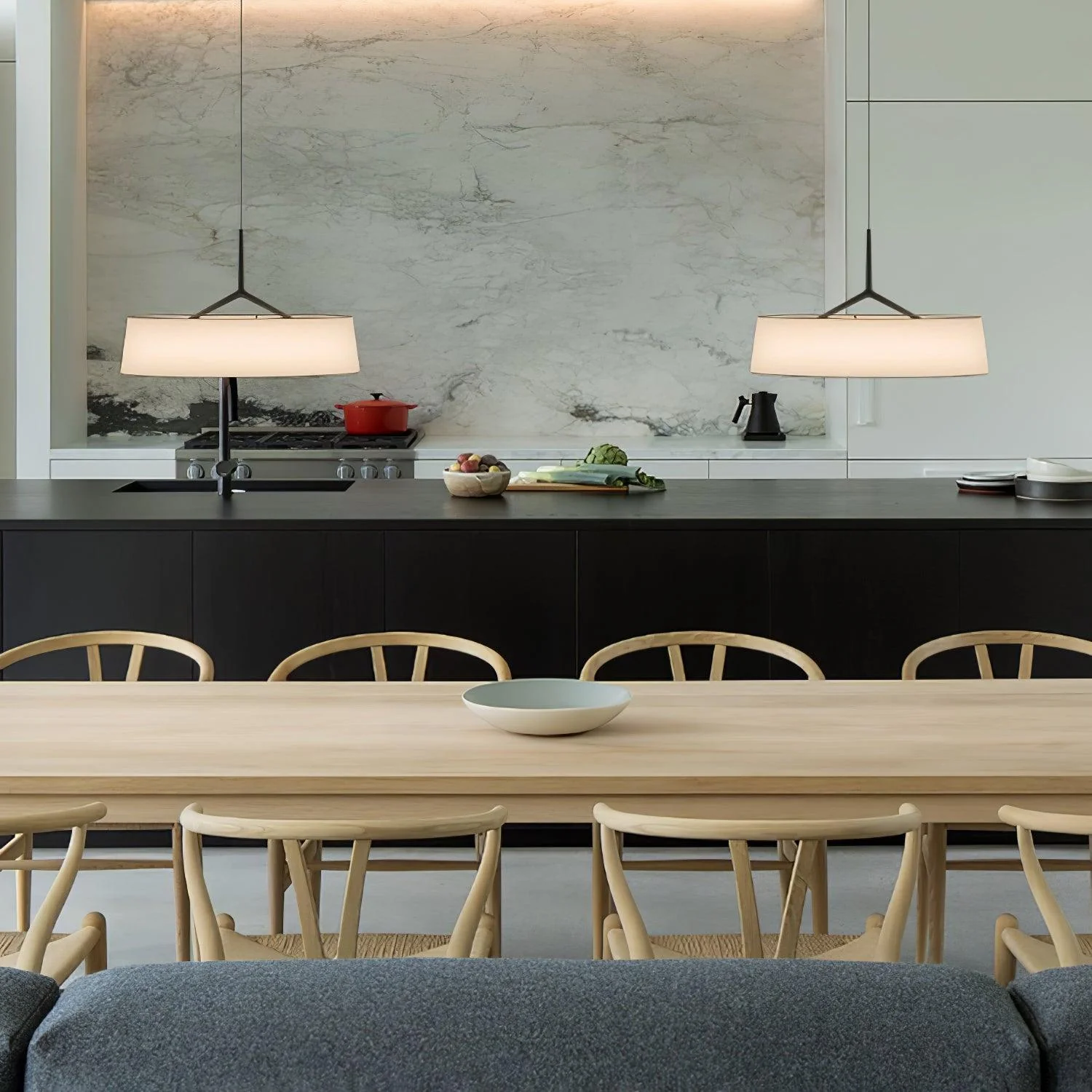 Ovynira Cylindrical Fabric Pendant Light - Image 22