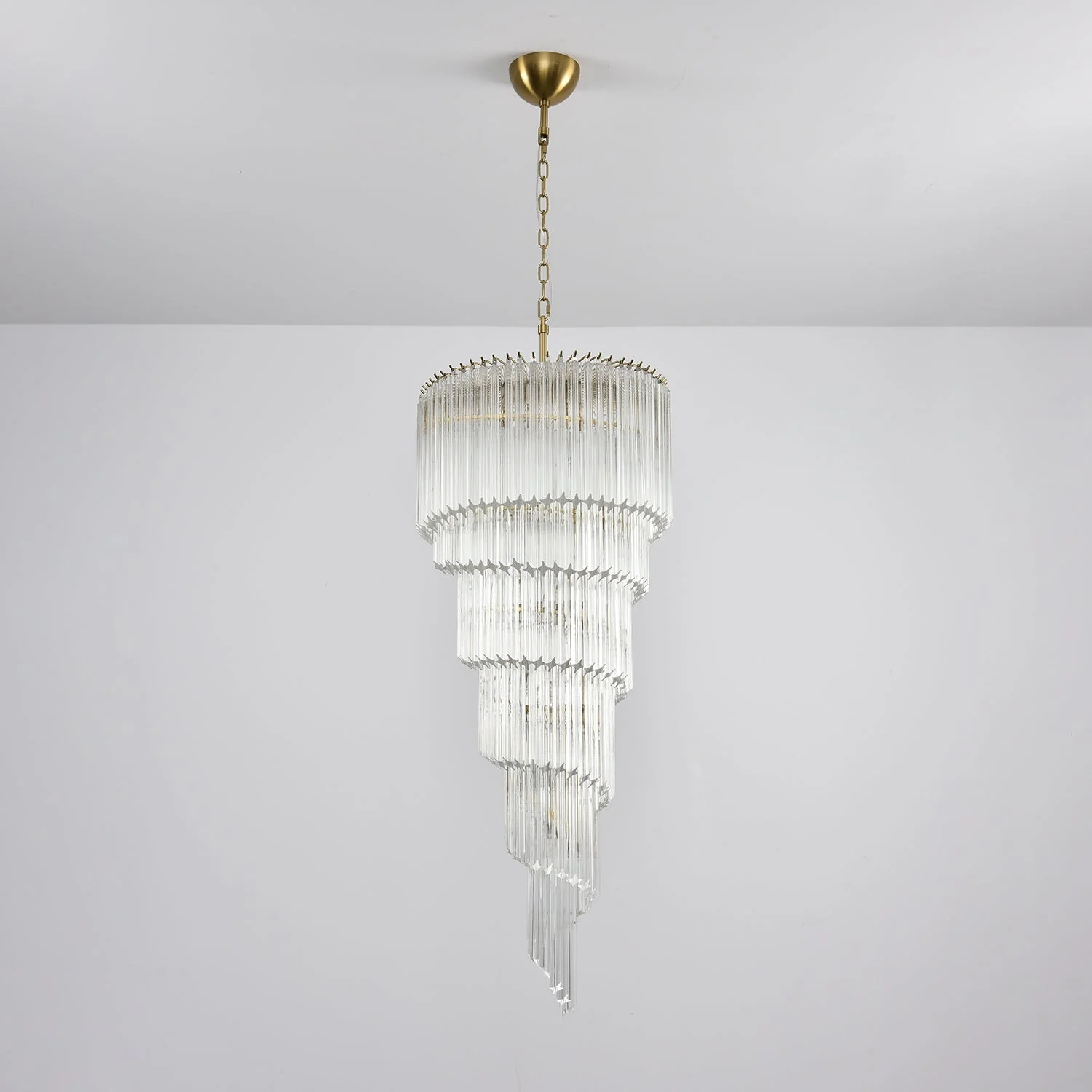 Paisley Spiral Clear Glass Chandelier - Image 18