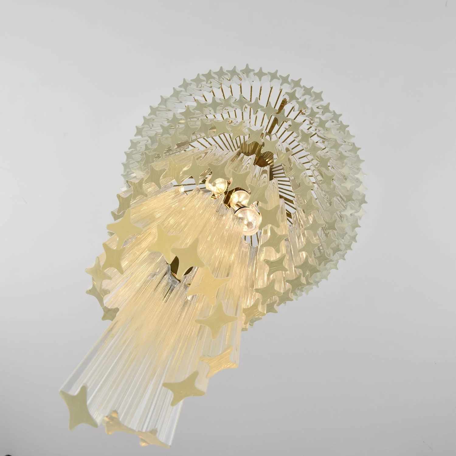 Paisley Spiral Clear Glass Chandelier - Image 6