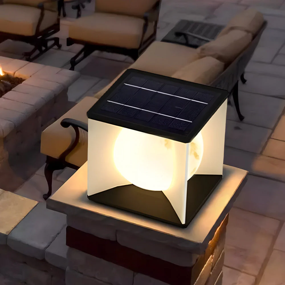 Panora Square Lampshade Steel Outdoor Pillar lights - Image 7