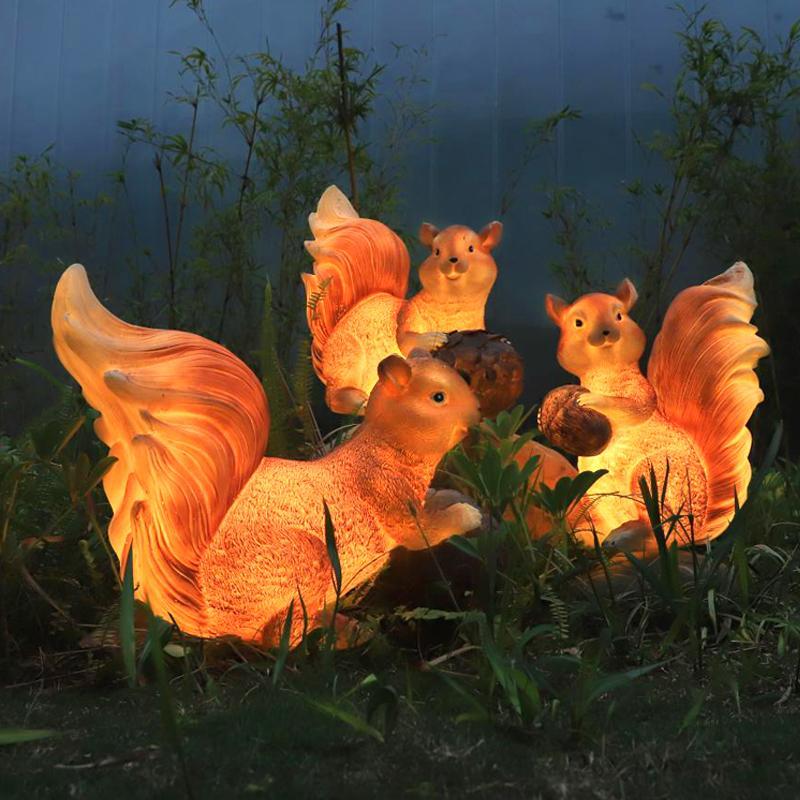 Paulette Squirrel Modern LED Landscape Resin Outdoor Light