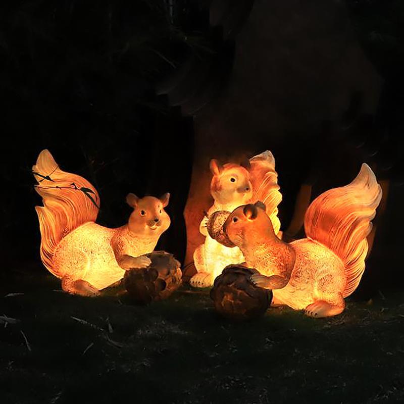 Paulette Squirrel Modern LED Landscape Resin Outdoor Light - Image 2