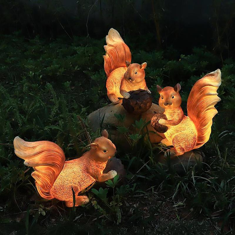 Paulette Squirrel Modern LED Landscape Resin Outdoor Light - Image 3