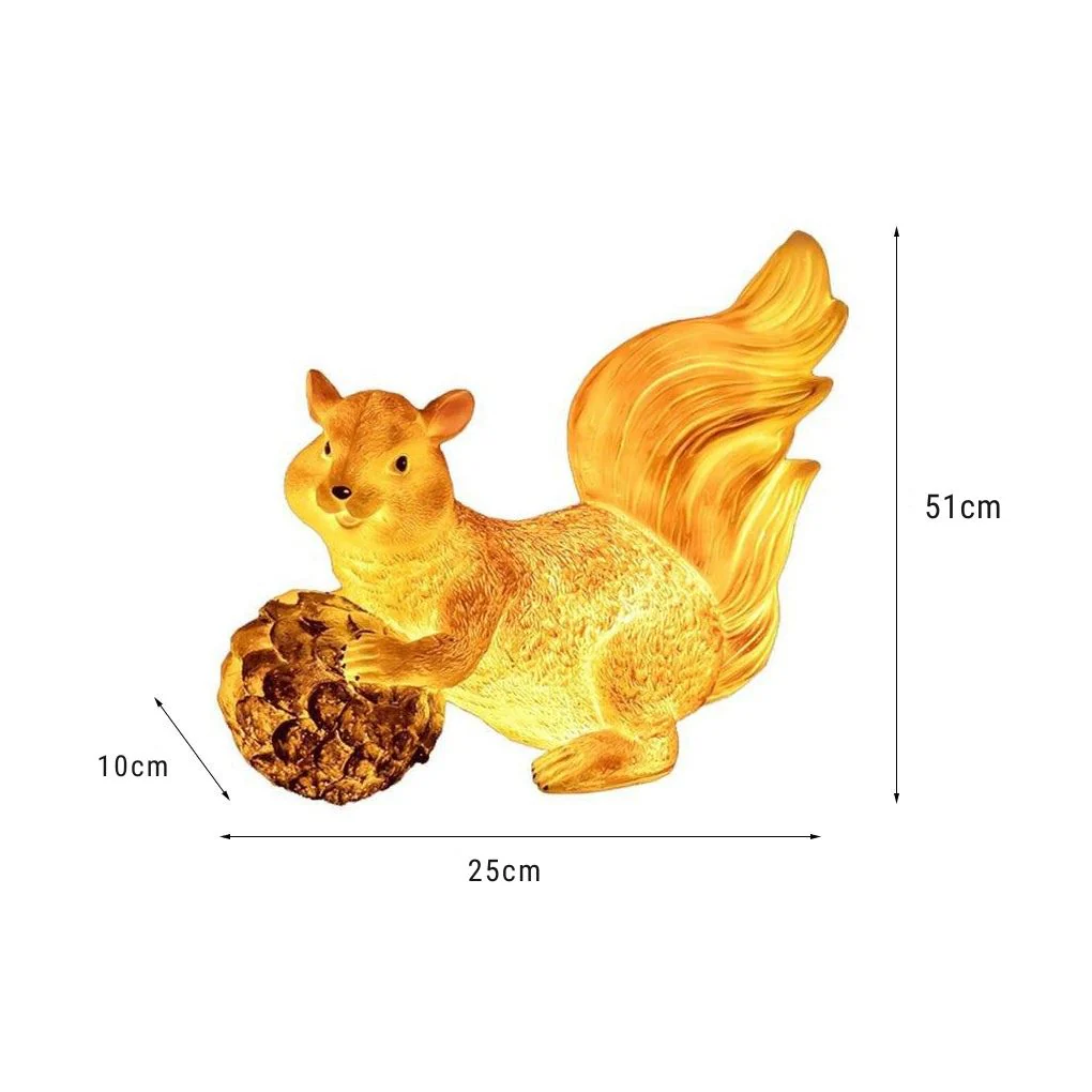 Paulette Squirrel Modern LED Landscape Resin Outdoor Light - Image 8